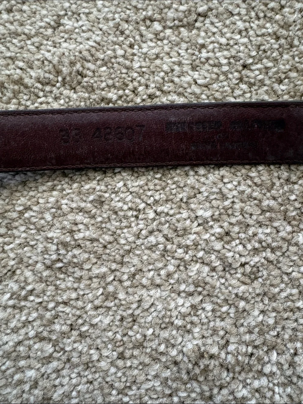 Vintage Brighton Brown Faux Croc Leather Textured Belt Gold Buckle Size 38 USA